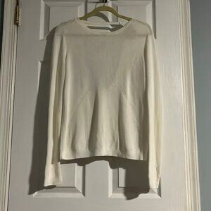 Brochu Walker White Low Back Sweater- like new